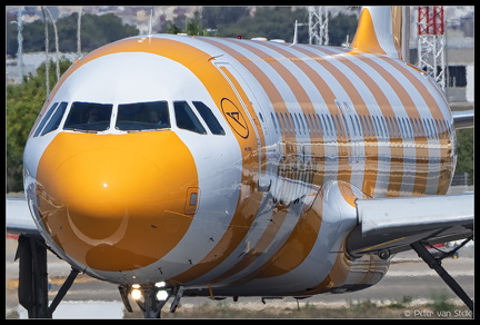 20230623 105332 6126927 Condor A320 D-AICU Yellow-colours-noseon PMI Q2